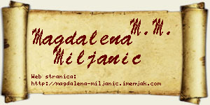 Magdalena Miljanić vizit kartica